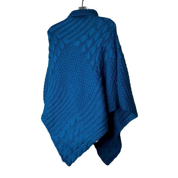 Chico's Poncho Women's Size L/XL Sweater Knit Teal Color * - Picture 7 of 8